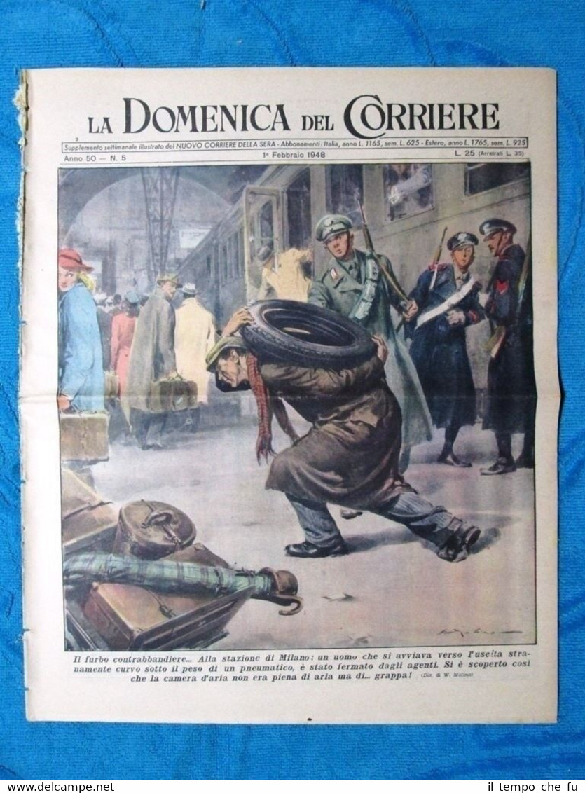 La Domenica del Corriere 1 febbraio 1948 Milano - Dublino …