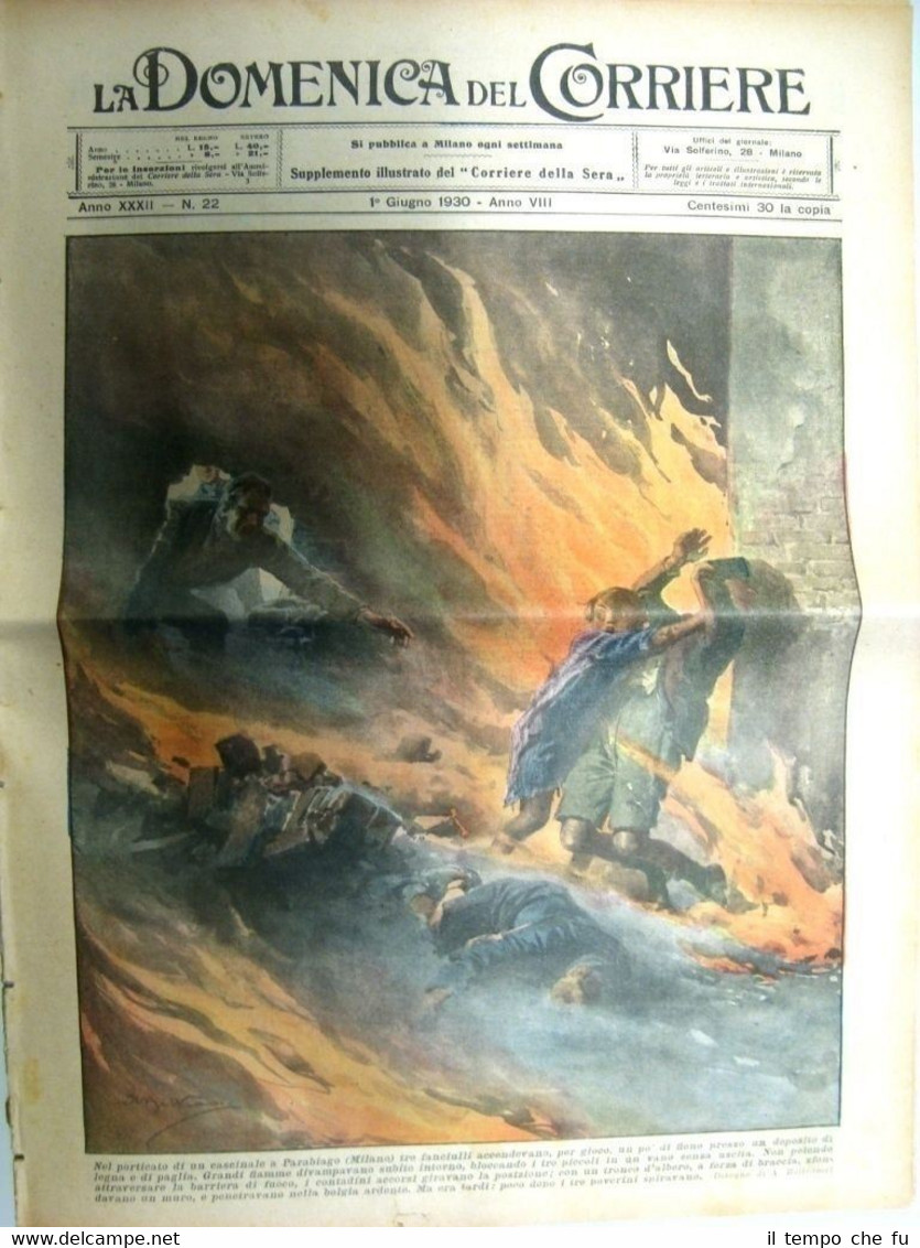 La Domenica del Corriere 1 Giugno 1930 Parabiago Milano Berlino …