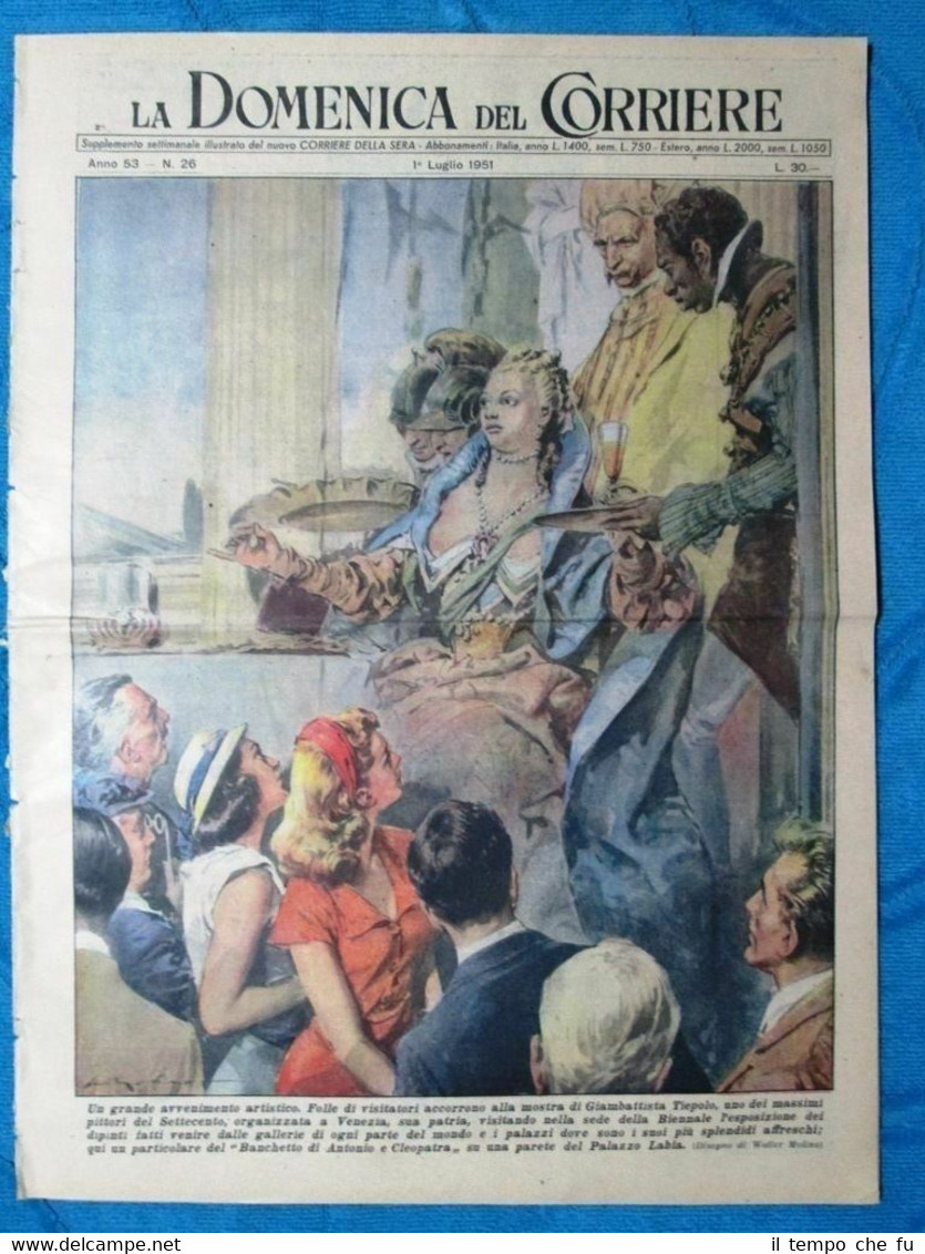 La Domenica del Corriere 1 luglio 1951 G.Tiepolo - Gdynia …