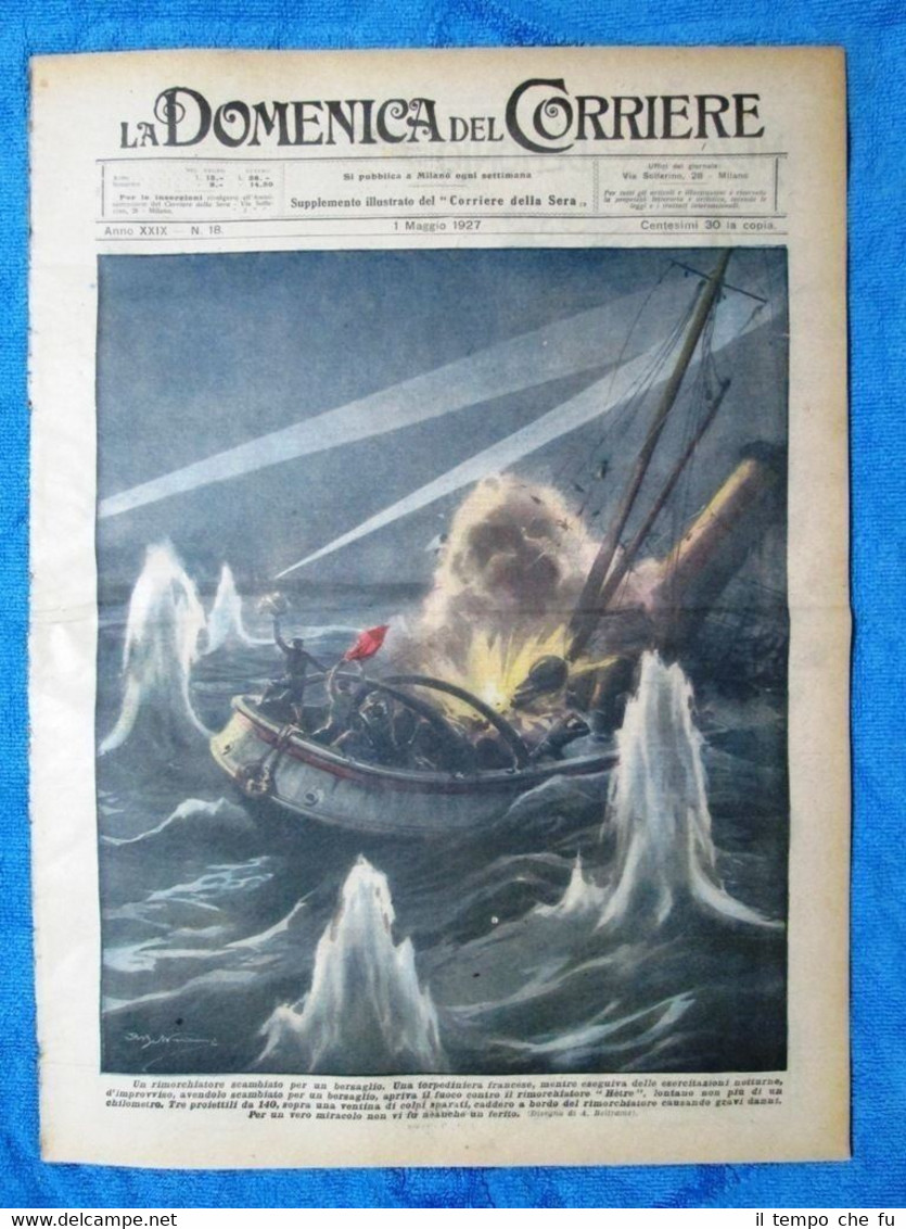 La Domenica del Corriere 1 maggio 1927 Hètre - Lauriga …