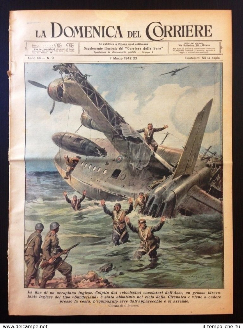 La Domenica del Corriere 1 marzo 1942 Cirenaica Sumatra Nabucco …