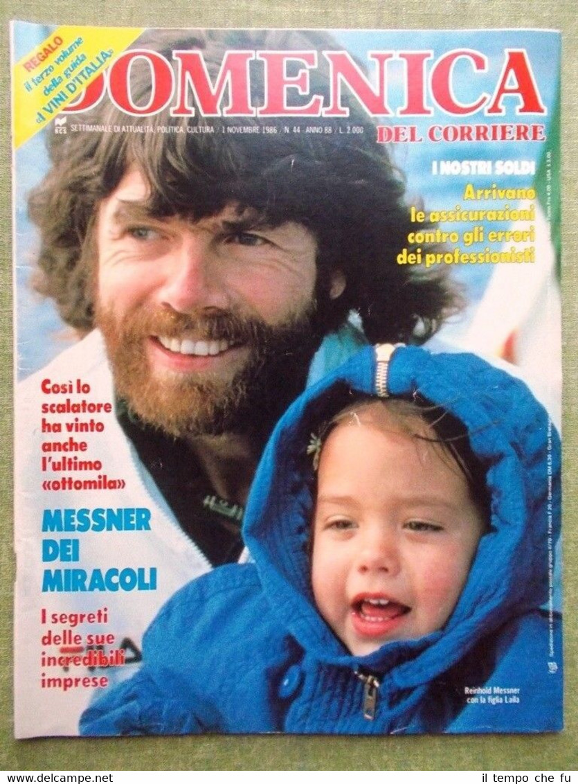 La Domenica del Corriere 1 Novembre 1986 Messner Berger Diretta …