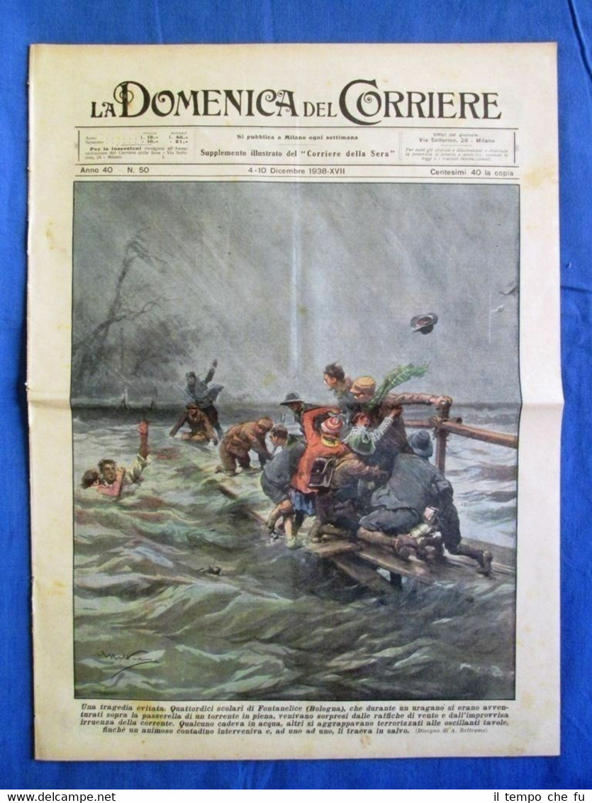 La Domenica del Corriere 10 dicembre 1938 Fontanelice - Londra …