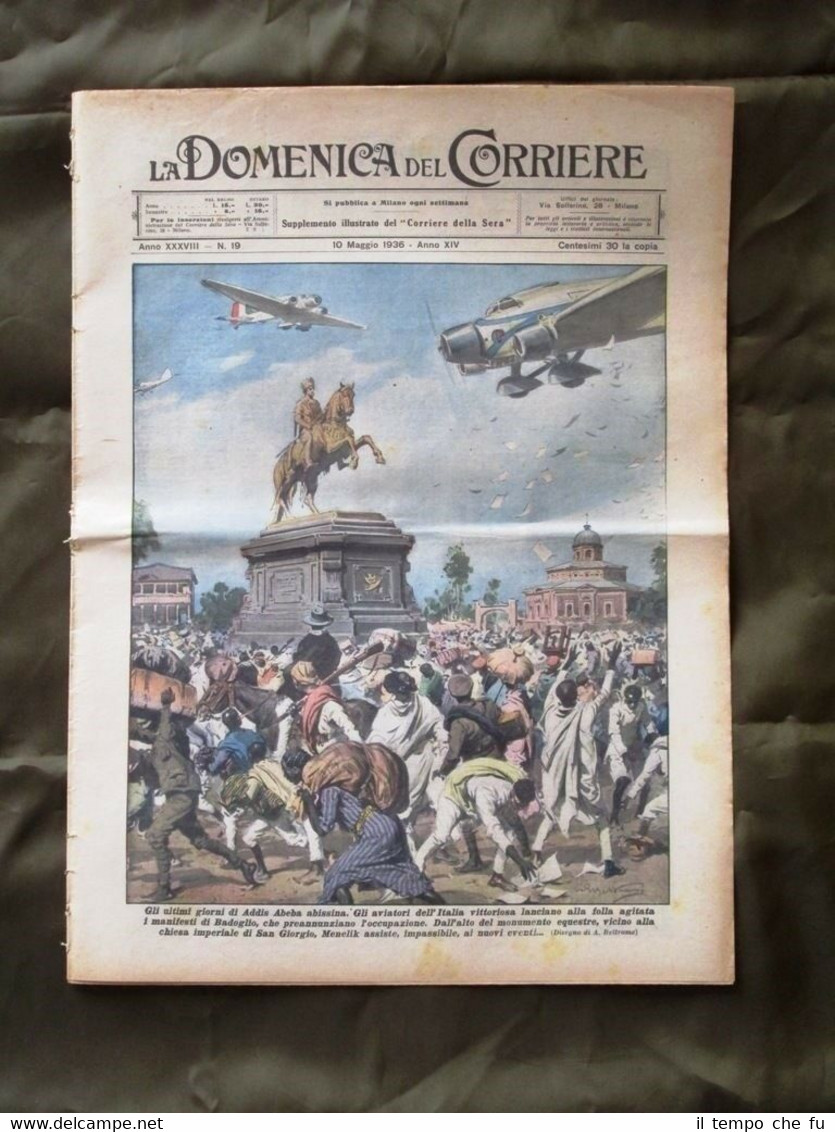 La Domenica del Corriere 10 Maggio 1936 Aereo Badoglio L. …