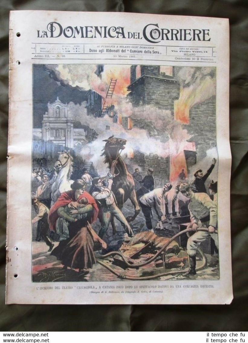 La Domenica del Corriere 10 Marzo 1901 Teatro Castagnola - …