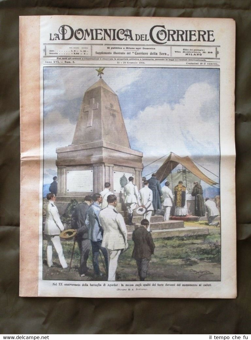 La Domenica del Corriere 11 Gennaio 1914 Battaglia Agordat Moshruga …
