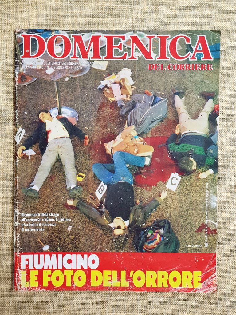 La Domenica del Corriere 11 Gennaio 1986 Strage di Fiumicino …