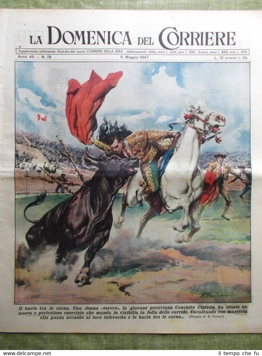 La Domenica del Corriere 11 Maggio 1947 Cancro Hostess Tempio …