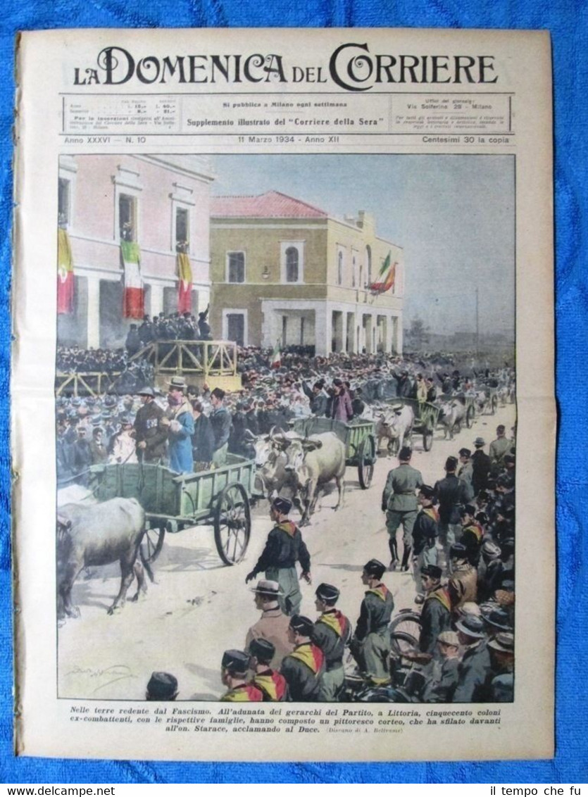 La Domenica del Corriere 11 marzo 1934 Starace - Mar …