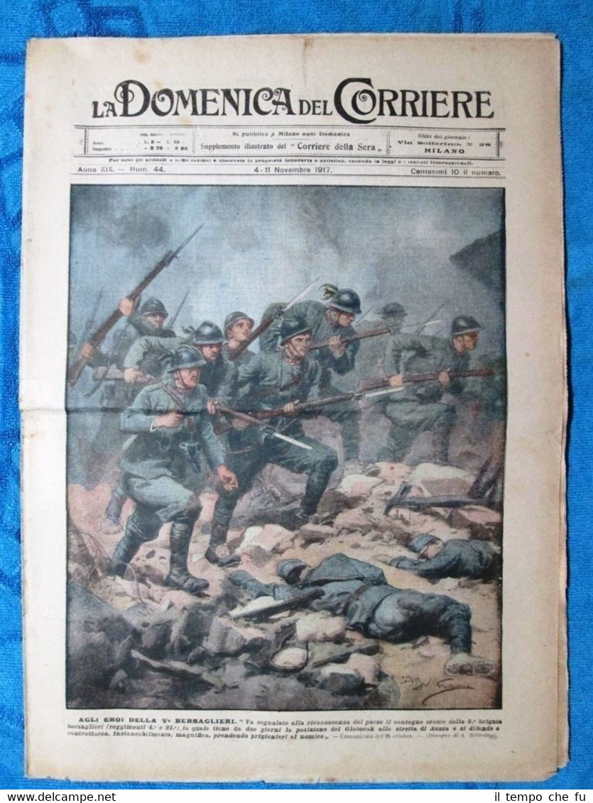 La Domenica del Corriere 11 novembre 1917 WW1 Bersaglieri - …