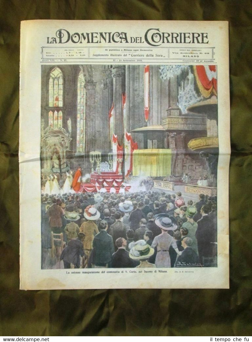 La Domenica del Corriere 11 Settembre 1910 Duomo Milano Treno …