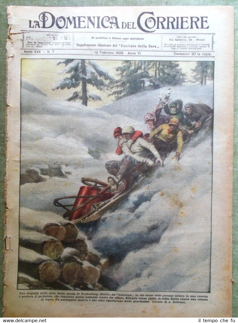 La Domenica del Corriere 12 Febbraio 1928 Mussolini Ibanez Heig …