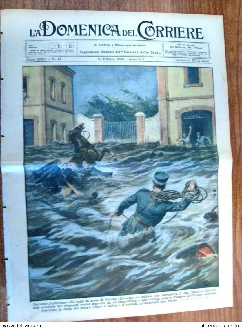 La Domenica del Corriere 12 Ottobre 1930 Livorno Roma Buenos …