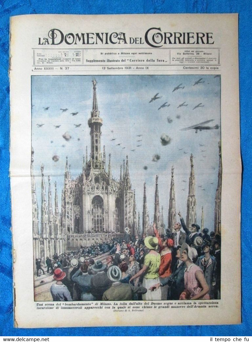 La Domenica del Corriere 13 settembre 1931 Duomo Milano - …