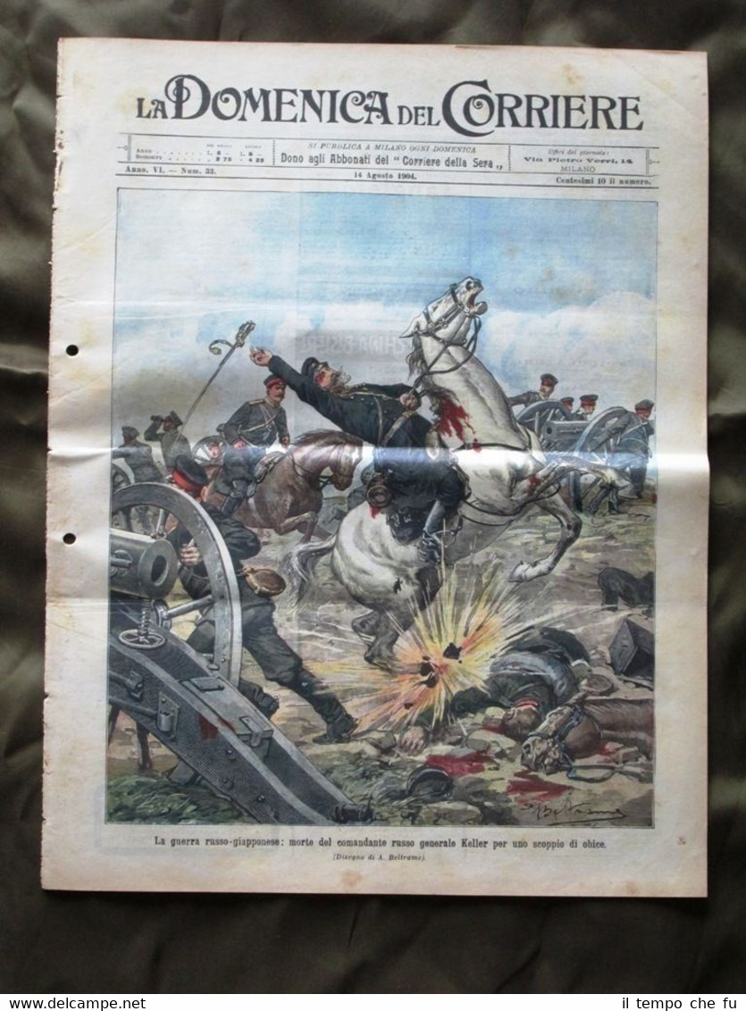La Domenica del Corriere 14 Agosto 1904 Generale Keller Casteltermini …