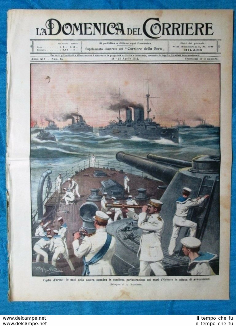 La Domenica del Corriere 14 aprile 1912 Marina Italia - …