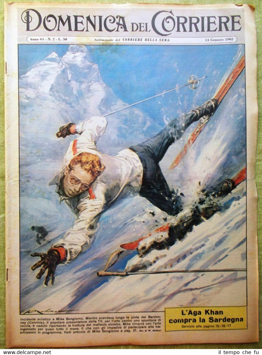 La Domenica del Corriere 14 Gennaio 1962 Mike Bongiorno Portogallo …