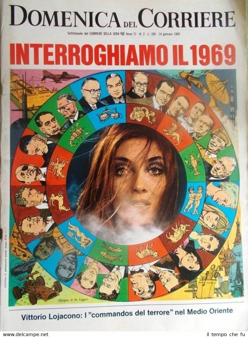 La Domenica del Corriere 14 Gennaio 1969 Hepburn Sanremo Università …