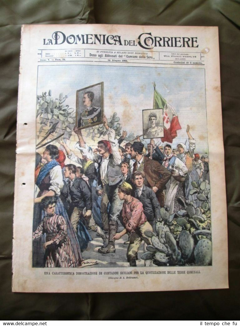 La Domenica del Corriere 14 Giugno 1903 Contadini di Sicilia …