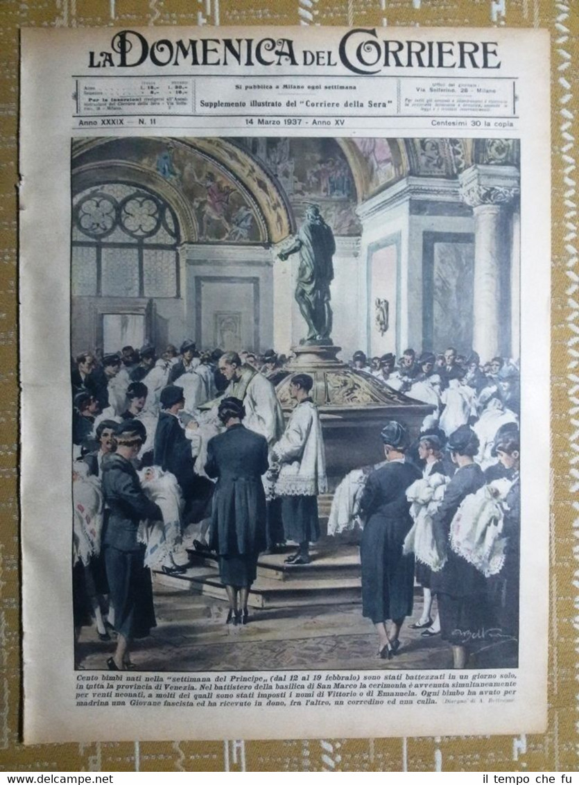 La Domenica del Corriere 14 marzo 1937 Venezia - Myslovitz …