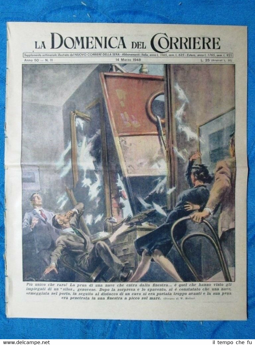 La Domenica del Corriere 14 marzo 1948 Genova - Los …