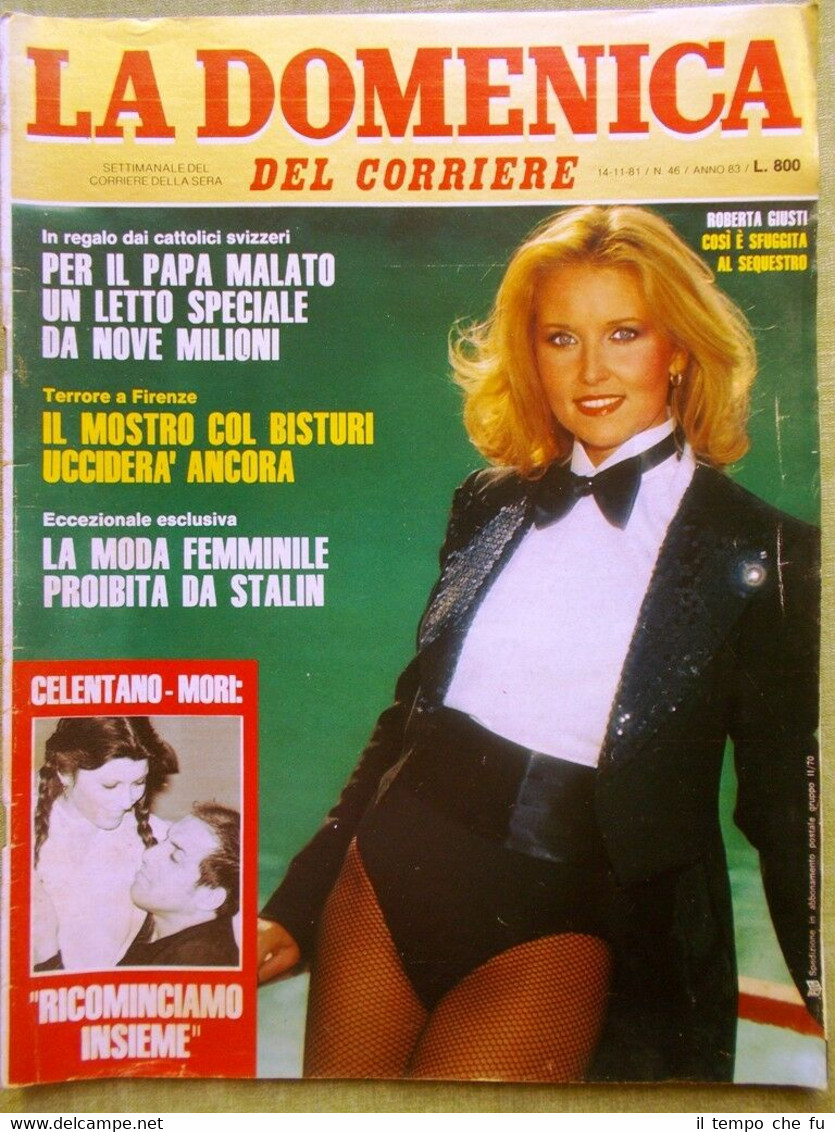 La Domenica del Corriere 14 Novembre 1981 Mostro di Firenze …