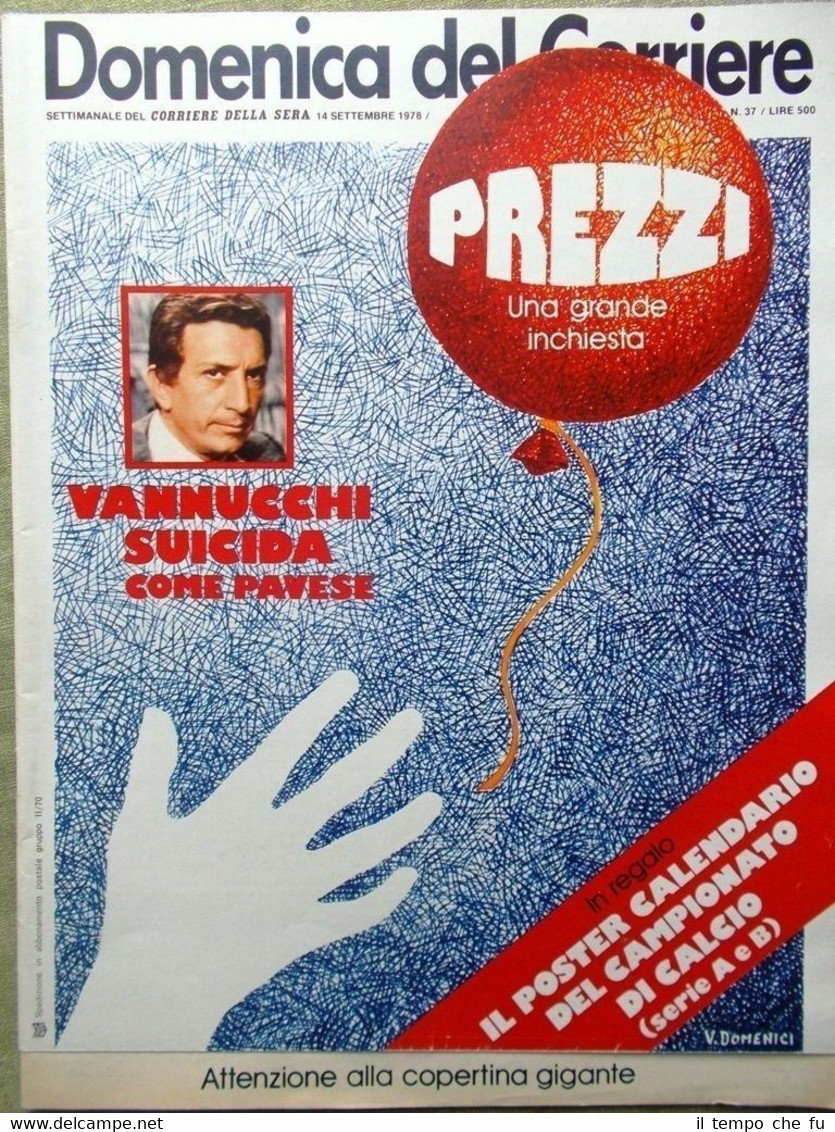 La Domenica del Corriere 14 Settembre 1978 Suicidio Vannucchi Boyer …