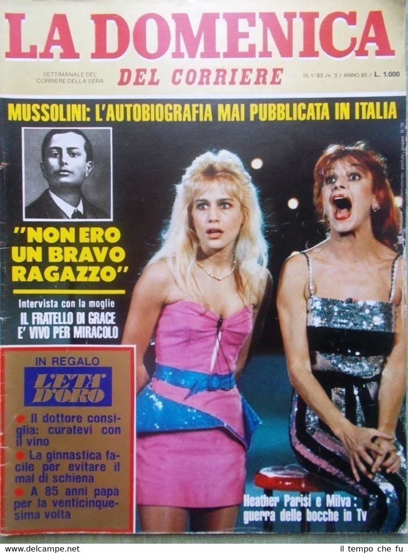 La Domenica del Corriere 15 Gennaio 1983 Milva Parisi Power …