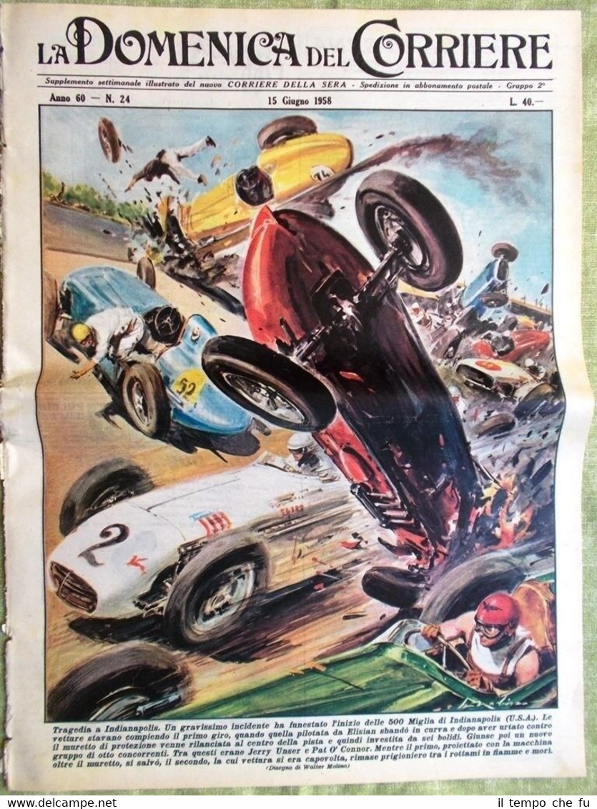 La Domenica del Corriere 15 Giugno 1958 Bernadette francobolli Ercole …