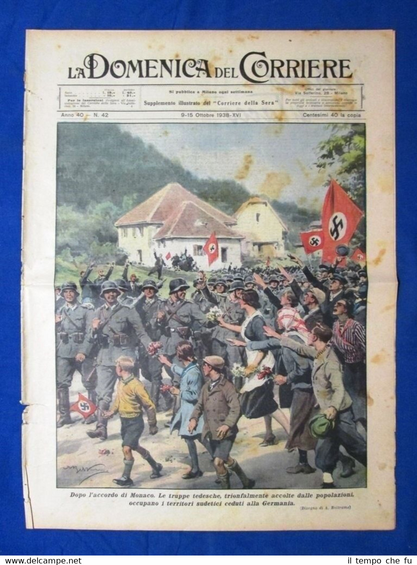 La Domenica del Corriere 15 ottobre 1938 Monaco - Borgosesia …