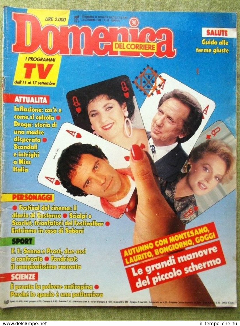 La Domenica del Corriere 15 Settembre 1988 Scialpi e Scarlet …