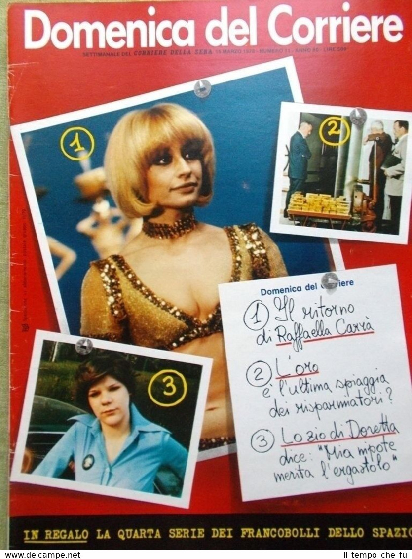 La Domenica del Corriere 16 Marzo 1978 Graneris Carrà Parapsicologia …
