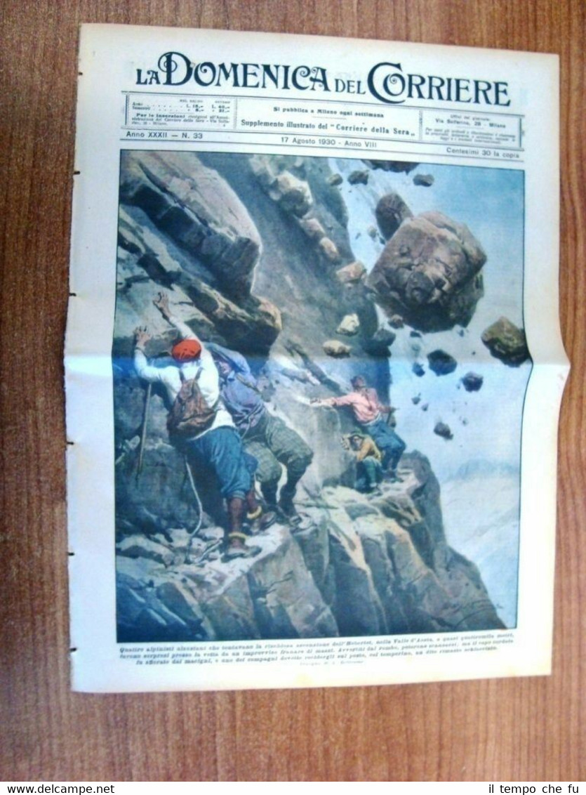 La Domenica del Corriere 17 Agosto 1930 Valle d’Aosta Harvey …
