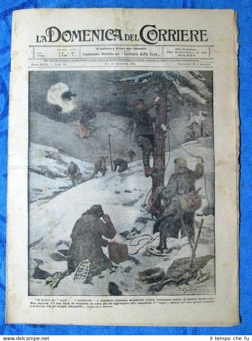 La Domenica del Corriere 17 dicembre 1916 WW1 Ragni - …