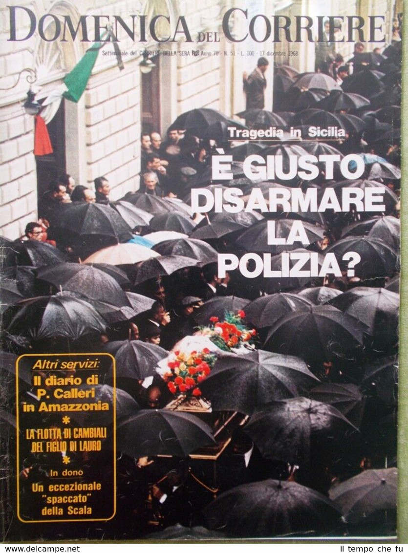 La Domenica del Corriere 17 Dicembre 1968 Avola Polizia Scala …