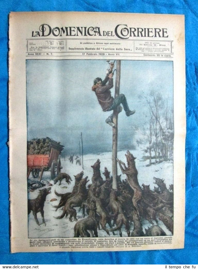 La Domenica del Corriere 17 febbraio 1929 Transilvania Ypsilanti Cinematografo