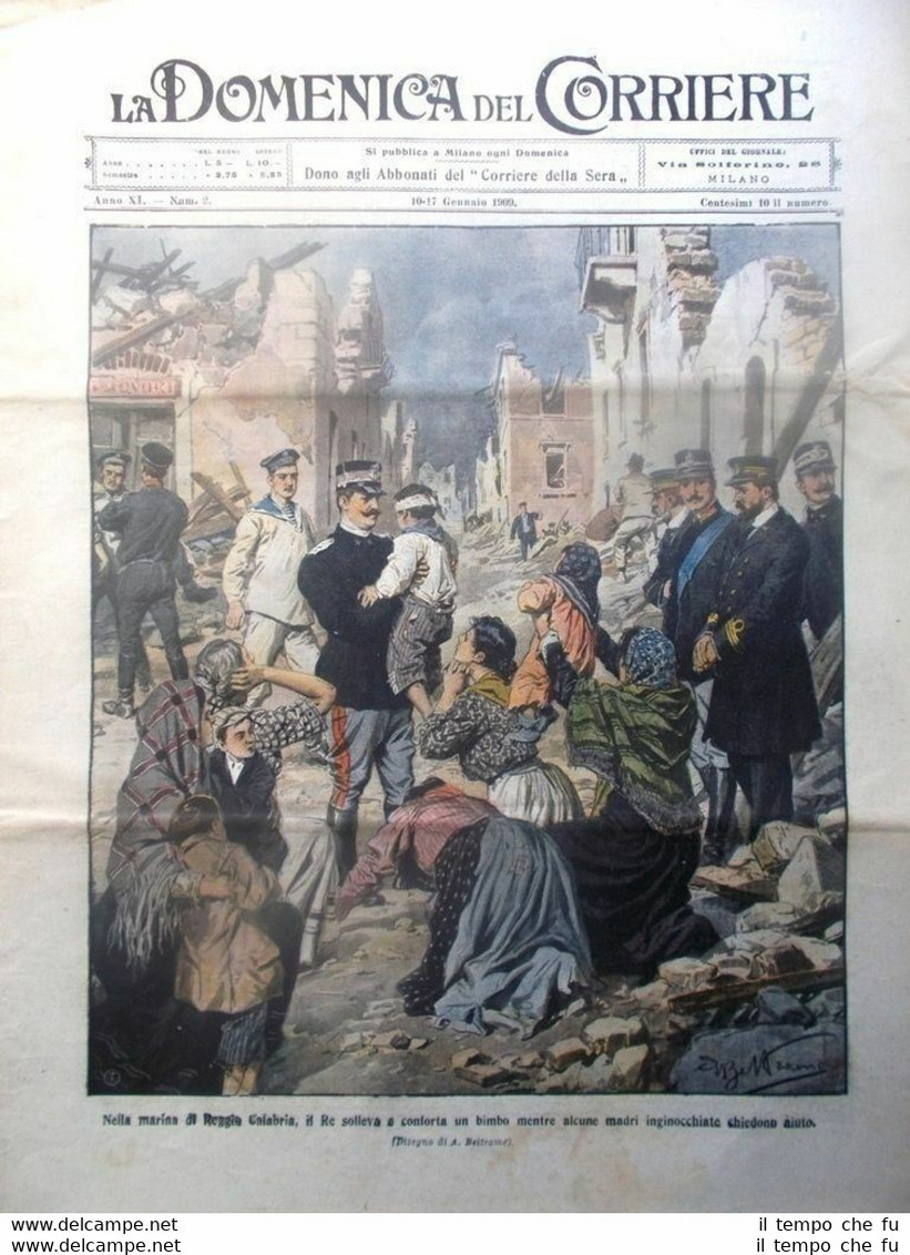 La Domenica del Corriere 17 Gennaio 1909 Terremoto Calabria e …