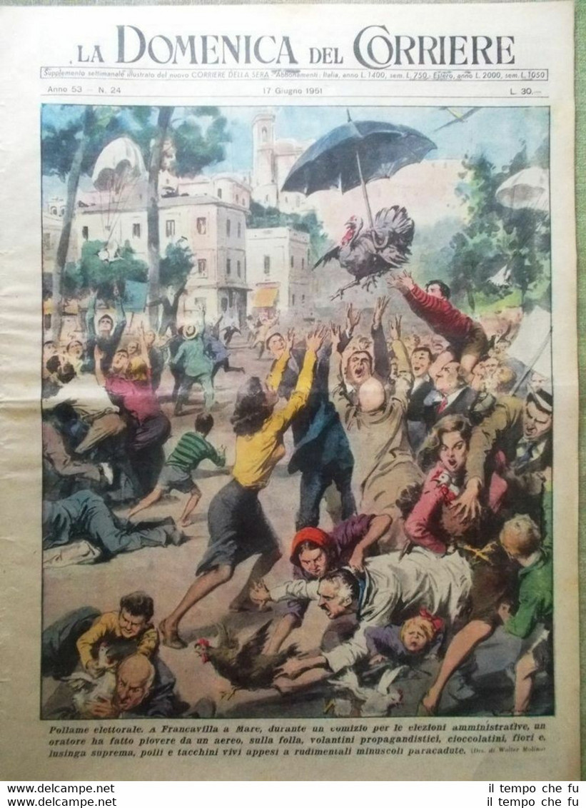 La Domenica del Corriere 17 Giugno 1951 Texas Cancro Deportato …