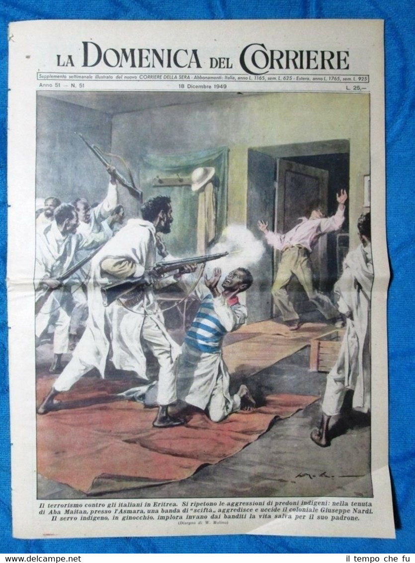 La Domenica del Corriere 18 dicembre1949 Giuseppe Nardi - Paracadutisti …