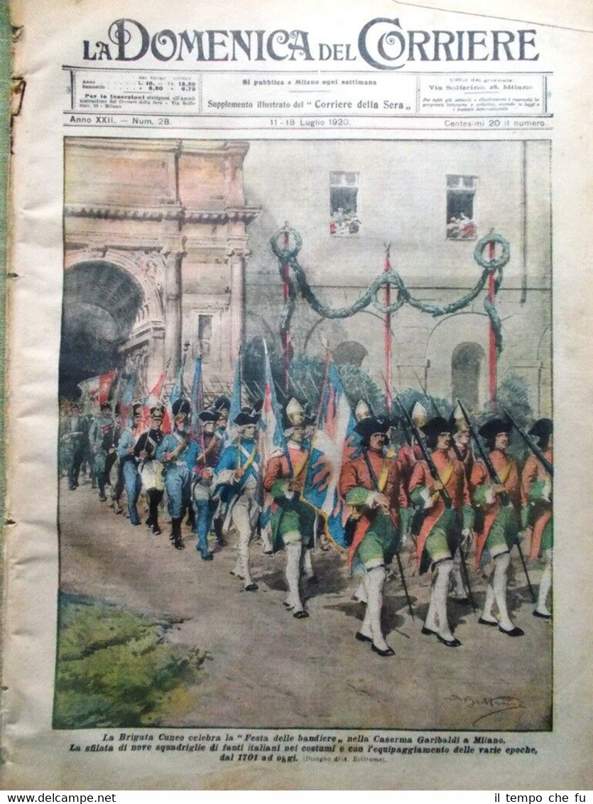 La Domenica del Corriere 18 Luglio 1920 Festa Bandiere Principe …