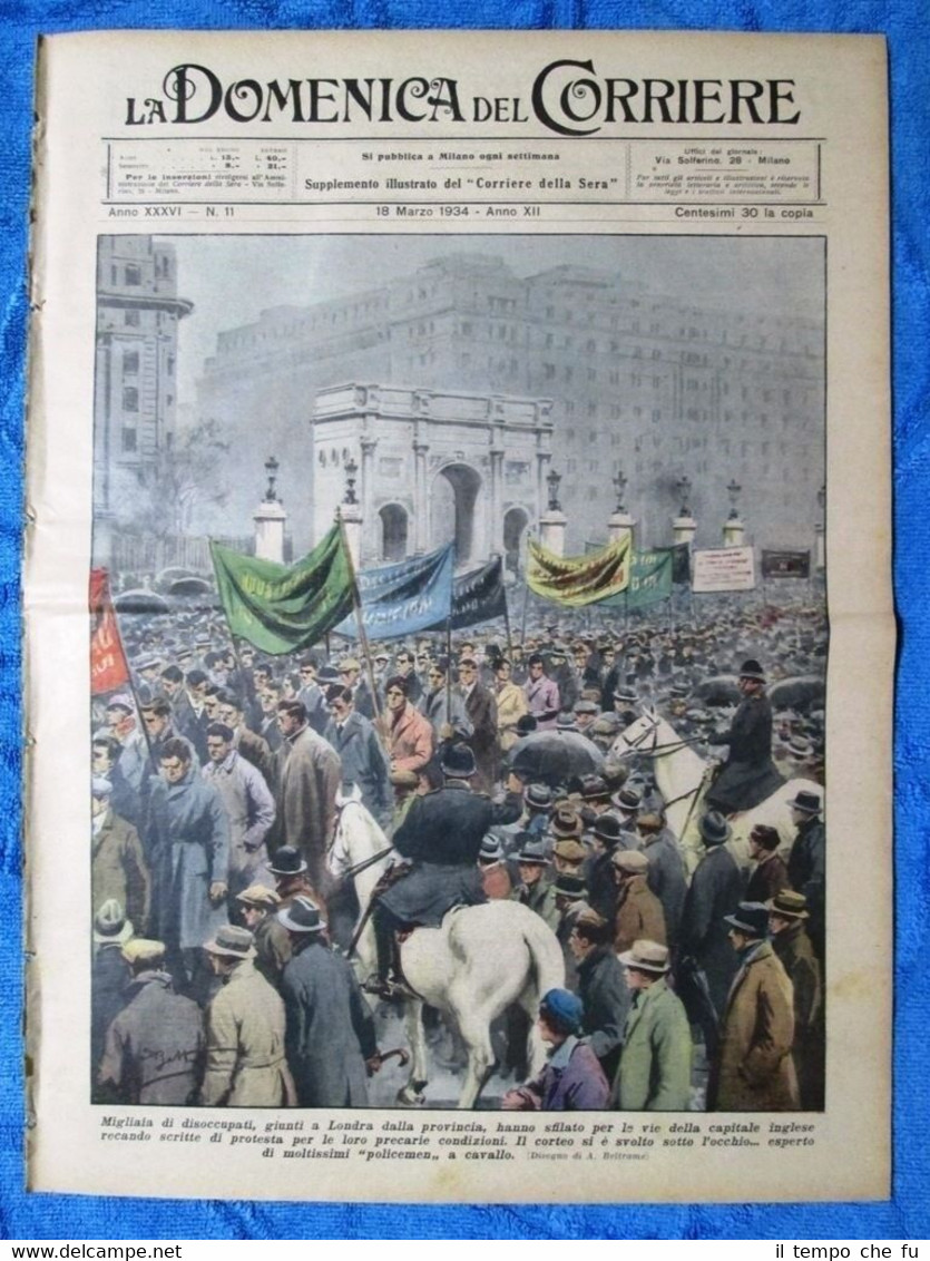 La Domenica del Corriere 18 marzo 1934 Londra - Pu …