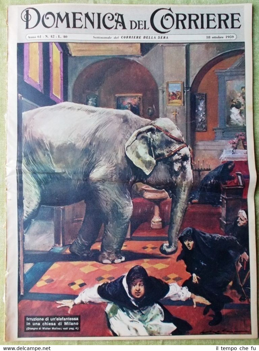 La Domenica del Corriere 18 Ottobre 1959 Mario Lanza Vittorio …