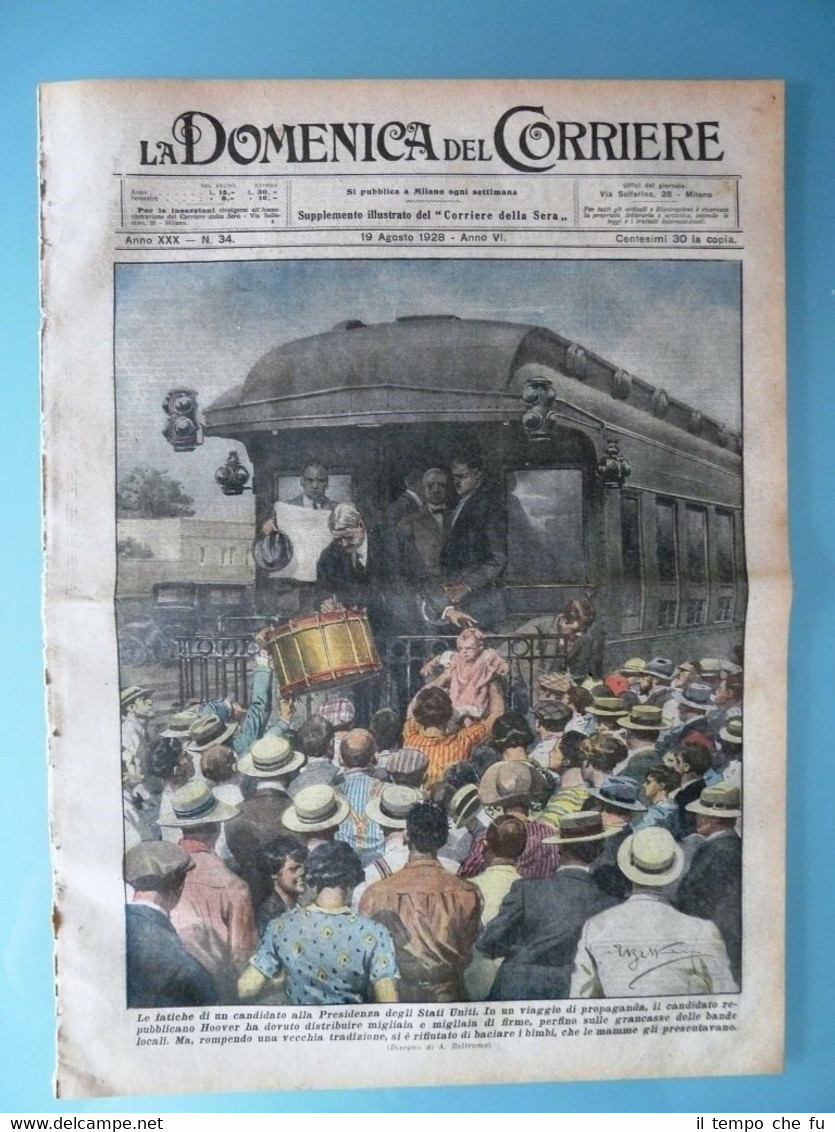 La Domenica del Corriere 19 Agosto 1928 Stati Uniti Presidente …