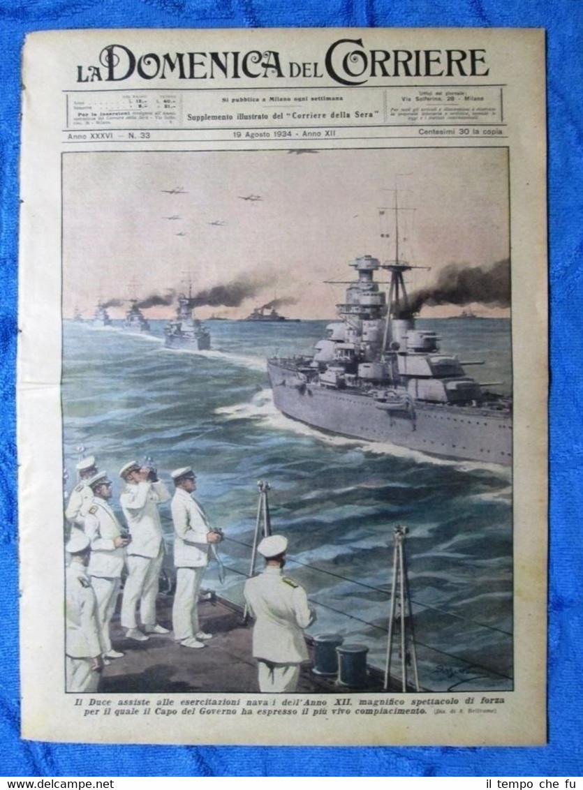 La Domenica del Corriere 19 agosto 1934 Mussolini - Atlantic …