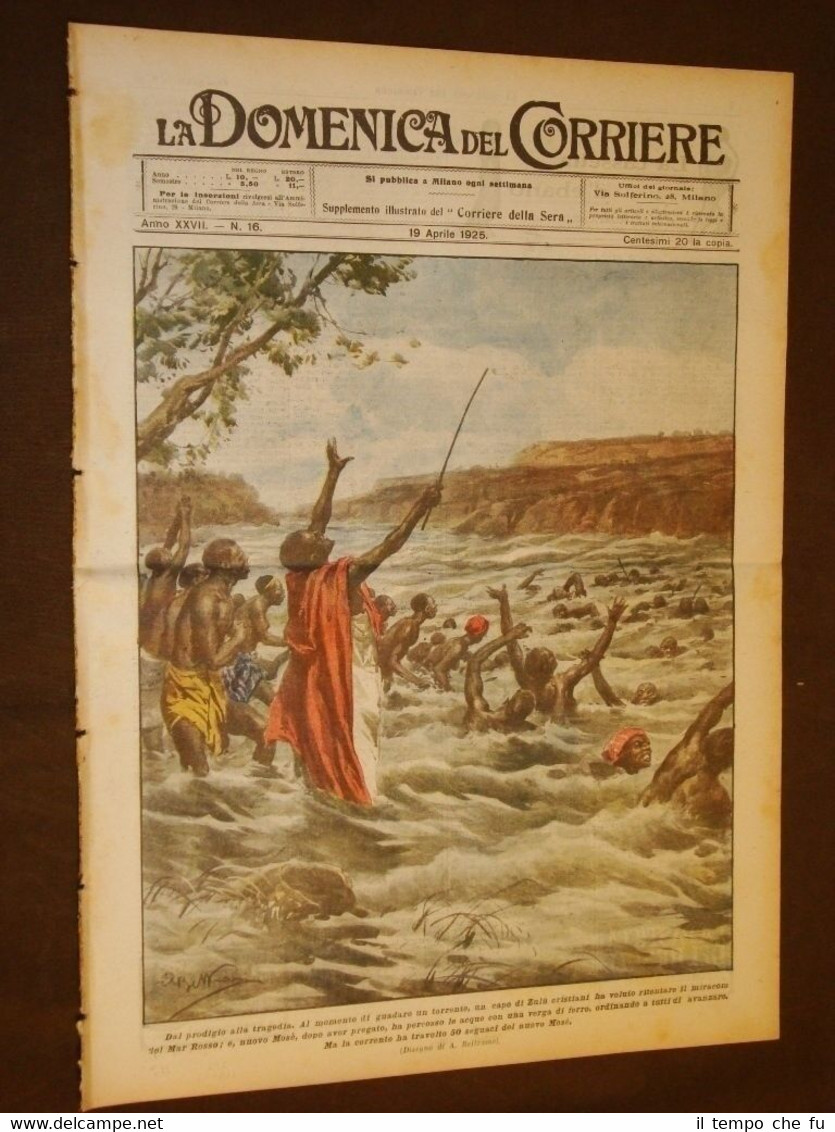 La Domenica del Corriere 19 aprile 1925 Mar Rosso Mosè …