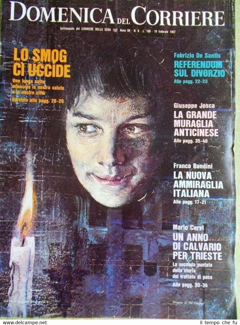 La Domenica del Corriere 19 Febbraio 1967 Referendum Divorzio Fatima …