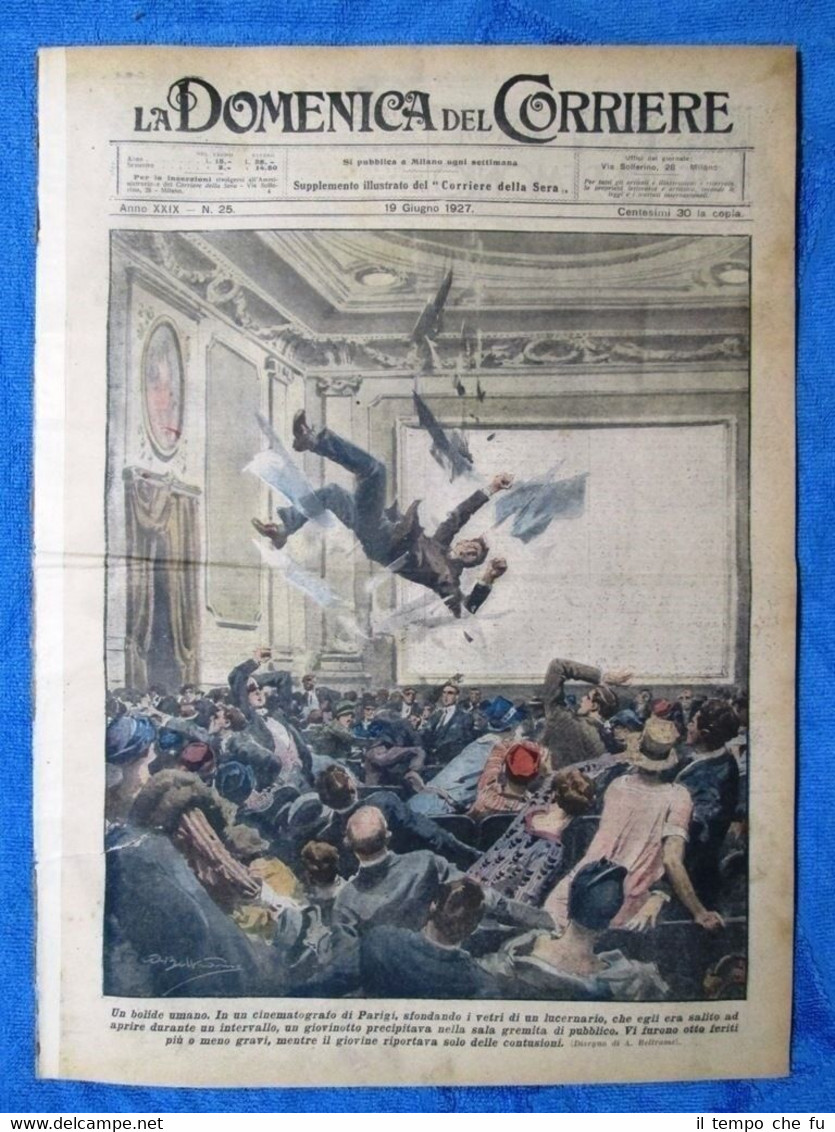 La Domenica del Corriere 19 giugno 1927 Parigi - Madrid …