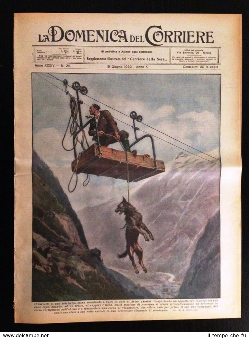 La Domenica del Corriere 19 giugno 1932 Avise Inghilterra Francia