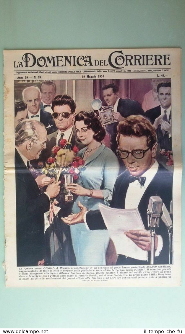 La Domenica del Corriere 19 maggio 1957 M.Bongiorno - Stirling …