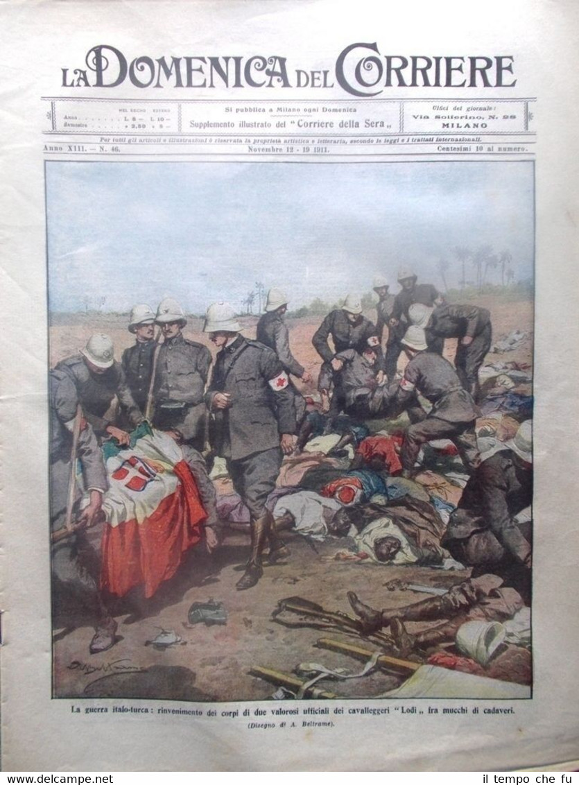 La Domenica del Corriere 19 Novembre 1911 Guerra Italia Turchia …